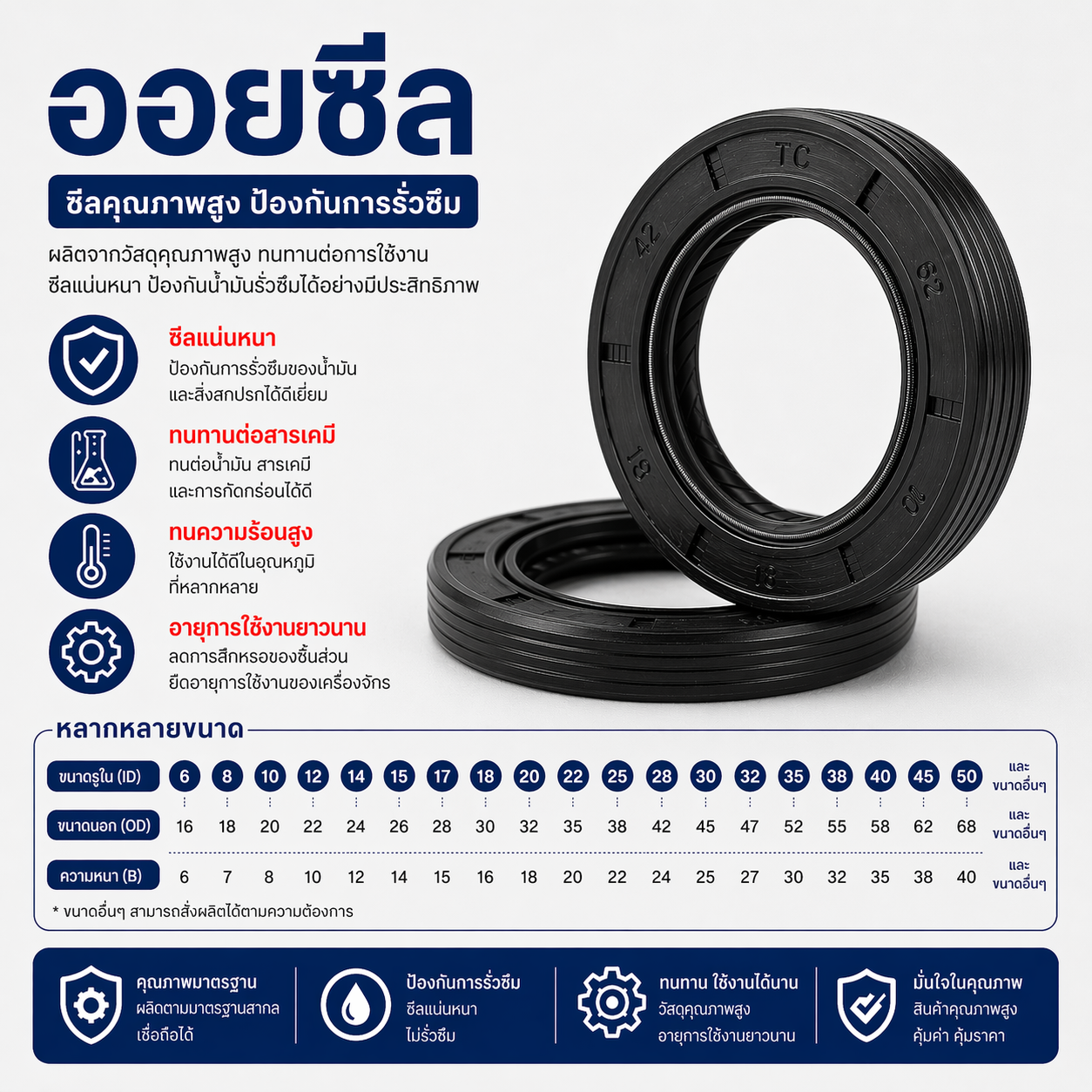 ออยซีล TC 240 x 280 x 15